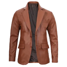 Leather Blazer Men