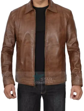 Mens Brown Leather Jacket