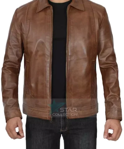 Mens Brown Leather Jacket