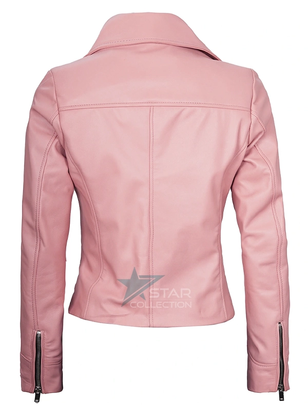 Womens Pink Leather Jacket Uk