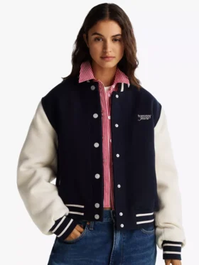 Girls Wool-Blend Varsity Jacket